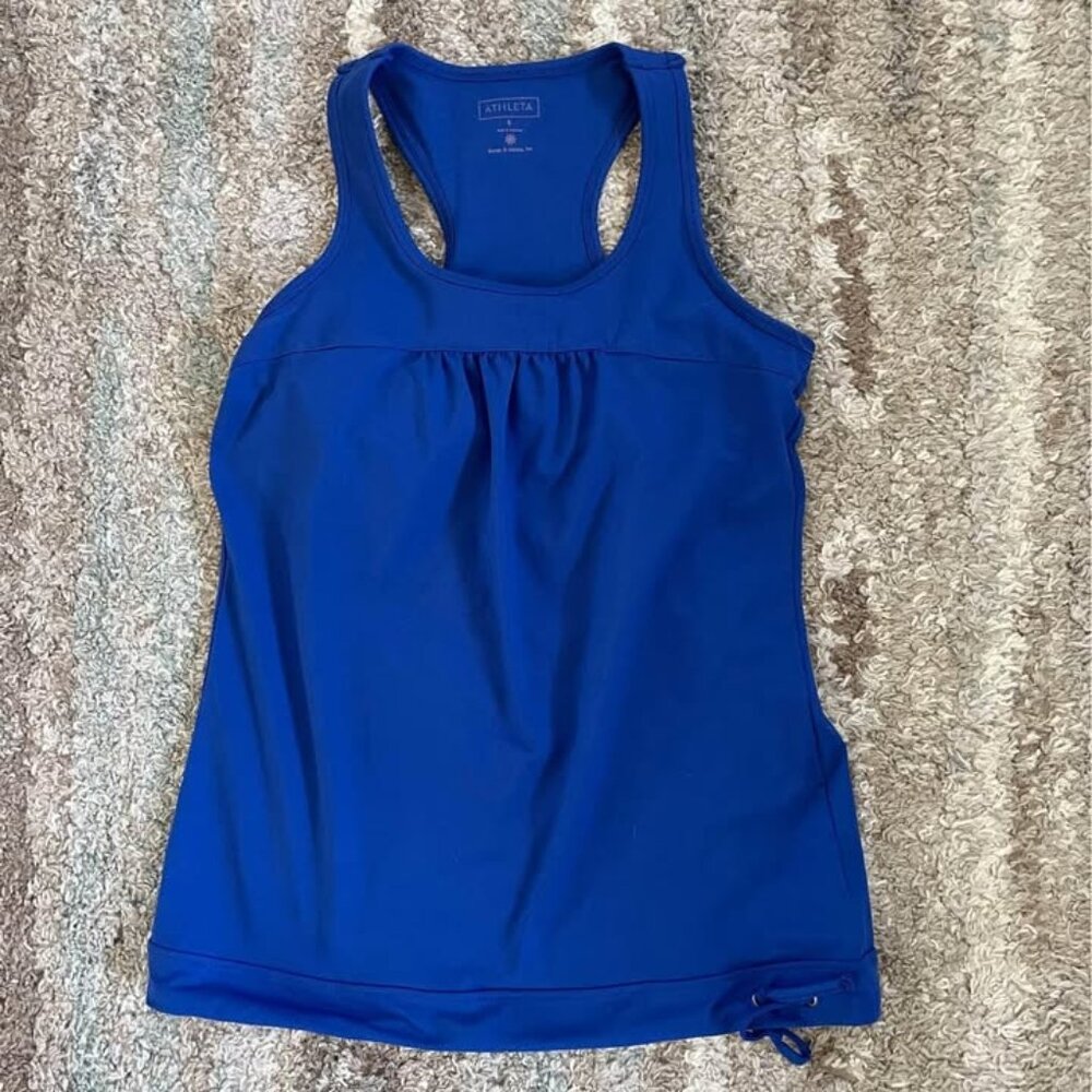 Athleta Women’s Small S Blue Racerback Workout Athletic Tank Top